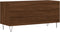 vidaXL - Platenkast - 100x38x48 - cm - bewerkt - hout - bruin - eikenkleur