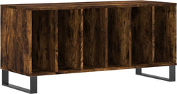 vidaXL - Platenkast - 100x38x48 - cm - bewerkt - hout - gerookt - eikenkleurig