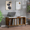 vidaXL - Platenkast - 100x38x48 - cm - bewerkt - hout - gerookt - eikenkleurig
