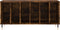 vidaXL - Platenkast - 100x38x48 - cm - bewerkt - hout - gerookt - eikenkleurig