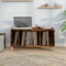 vidaXL - Platenkast - 100x38x48 - cm - bewerkt - hout - gerookt - eikenkleurig