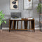 vidaXL - Platenkast - 100x38x48 - cm - bewerkt - hout - gerookt - eikenkleurig