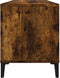 vidaXL - Platenkast - 100x38x48 - cm - bewerkt - hout - gerookt - eikenkleurig