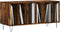 vidaXL - Platenkast - 100x38x48 - cm - bewerkt - hout - gerookt - eikenkleurig