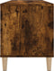 vidaXL - Platenkast - 100x38x48 - cm - bewerkt - hout - gerookt - eikenkleurig