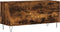 vidaXL - Platenkast - 100x38x48 - cm - bewerkt - hout - gerookt - eikenkleurig