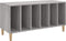 vidaXL - Platenkast - 100x38x48 - cm - bewerkt - hout - grijs - sonoma - eikenkleurig