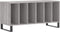 vidaXL - Platenkast - 100x38x48 - cm - bewerkt - hout - grijs - sonoma - eikenkleurig