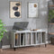 vidaXL - Platenkast - 100x38x48 - cm - bewerkt - hout - grijs - sonoma - eikenkleurig