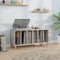 vidaXL - Platenkast - 100x38x48 - cm - bewerkt - hout - grijs - sonoma - eikenkleurig