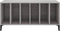 vidaXL - Platenkast - 100x38x48 - cm - bewerkt - hout - grijs - sonoma - eikenkleurig