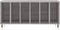 vidaXL - Platenkast - 100x38x48 - cm - bewerkt - hout - grijs - sonoma - eikenkleurig