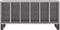 vidaXL - Platenkast - 100x38x48 - cm - bewerkt - hout - grijs - sonoma - eikenkleurig