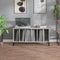 vidaXL - Platenkast - 100x38x48 - cm - bewerkt - hout - grijs - sonoma - eikenkleurig