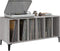 vidaXL - Platenkast - 100x38x48 - cm - bewerkt - hout - grijs - sonoma - eikenkleurig