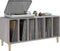 vidaXL - Platenkast - 100x38x48 - cm - bewerkt - hout - grijs - sonoma - eikenkleurig