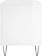 vidaXL - Platenkast - 100x38x48 - cm - bewerkt - hout - hoogglans - wit