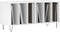vidaXL - Platenkast - 100x38x48 - cm - bewerkt - hout - hoogglans - wit