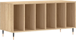 vidaXL - Platenkast - 100x38x48 - cm - bewerkt - hout - sonoma - eikenkleurig