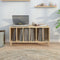 vidaXL - Platenkast - 100x38x48 - cm - bewerkt - hout - sonoma - eikenkleurig