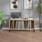 vidaXL - Platenkast - 100x38x48 - cm - bewerkt - hout - sonoma - eikenkleurig