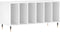 vidaXL - Platenkast - 100x38x48 - cm - bewerkt - hout - wit