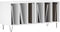 vidaXL - Platenkast - 100x38x48 - cm - bewerkt - hout - wit