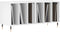 vidaXL - Platenkast - 100x38x48 - cm - bewerkt - hout - wit
