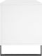 vidaXL - Platenkast - 100x38x48 - cm - bewerkt - hout - wit