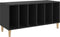 vidaXL - Platenkast - 100x38x48 - cm - bewerkt - hout - zwart