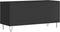 vidaXL - Platenkast - 100x38x48 - cm - bewerkt - hout - zwart