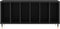 vidaXL - Platenkast - 100x38x48 - cm - bewerkt - hout - zwart