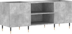 vidaXL - Platenkast - 121x38x48 - cm - bewerkt - hout - betongrijs