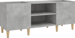 vidaXL - Platenkast - 121x38x48 - cm - bewerkt - hout - betongrijs