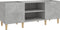 vidaXL - Platenkast - 121x38x48 - cm - bewerkt - hout - betongrijs