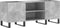 vidaXL - Platenkast - 121x38x48 - cm - bewerkt - hout - betongrijs