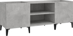 vidaXL - Platenkast - 121x38x48 - cm - bewerkt - hout - betongrijs