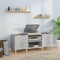 vidaXL - Platenkast - 121x38x48 - cm - bewerkt - hout - betongrijs