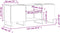 vidaXL - Platenkast - 121x38x48 - cm - bewerkt - hout - betongrijs