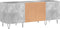 vidaXL - Platenkast - 121x38x48 - cm - bewerkt - hout - betongrijs
