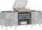 vidaXL - Platenkast - 121x38x48 - cm - bewerkt - hout - betongrijs