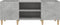 vidaXL - Platenkast - 121x38x48 - cm - bewerkt - hout - betongrijs