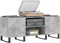 vidaXL - Platenkast - 121x38x48 - cm - bewerkt - hout - betongrijs