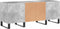 vidaXL - Platenkast - 121x38x48 - cm - bewerkt - hout - betongrijs