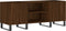 vidaXL - Platenkast - 121x38x48 - cm - bewerkt - hout - bruin - eikenkleur