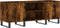 vidaXL - Platenkast - 121x38x48 - cm - bewerkt - hout - gerookt - eikenkleurig