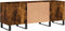 vidaXL - Platenkast - 121x38x48 - cm - bewerkt - hout - gerookt - eikenkleurig