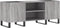 vidaXL - Platenkast - 121x38x48 - cm - bewerkt - hout - grijs - sonoma - eikenkleurig