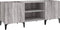 vidaXL - Platenkast - 121x38x48 - cm - bewerkt - hout - grijs - sonoma - eikenkleurig