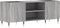 vidaXL - Platenkast - 121x38x48 - cm - bewerkt - hout - grijs - sonoma - eikenkleurig